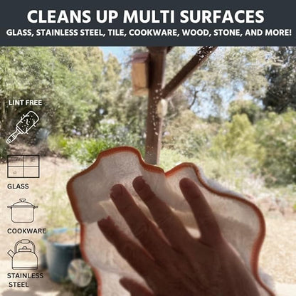 Whiffkitch DISHCLOTHS for Kitchen and Multi Surface Cleaning, 6"x7" and 9"x9" Bundled Set, Reusable, Washable, Scrub-Non-Scratch, Absorbent, Quick Drying, Household Essential