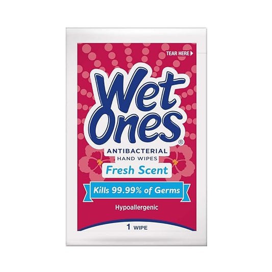 Wet Ones Hand Wipes, 48 Count Bundle with Litardex Travel Bag, Disposable Seat Covers (10 Pack), and Compressed Travel Towel (4 Items)