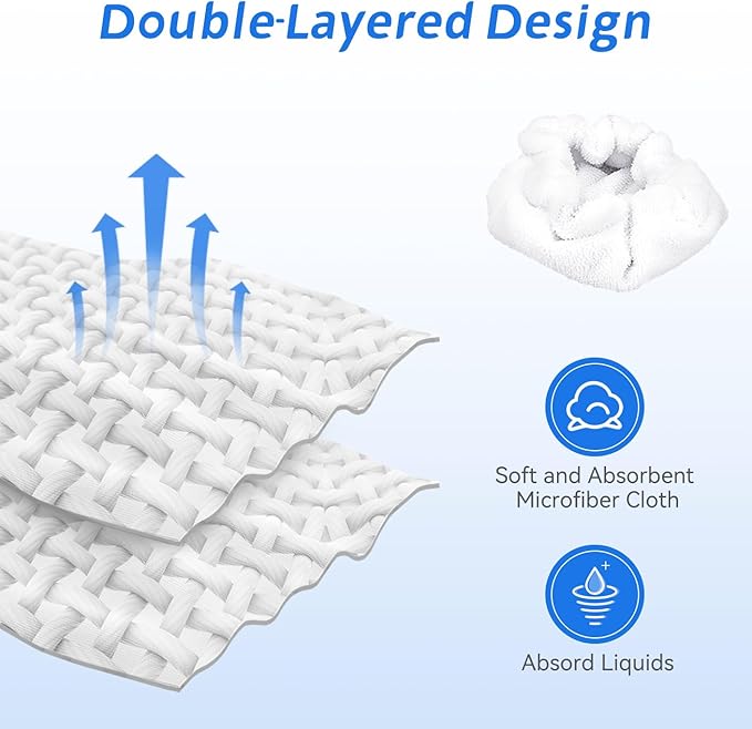 Pads Fit for Dupray Handheld Steam Cleaner: Small Bonnets Compatible with Dupray Triangular Brush Tool - Washable and Reusable Handheld Steamer Cloth Accessories (8 Packs)