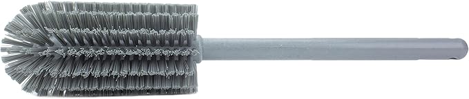 SPARTA Scrub Brush Bottle Brush, Dishwasher Safe Brush with Hanging Hole for Cleaning, Plastic, 16 Inches, Gray, (Pack of 4)