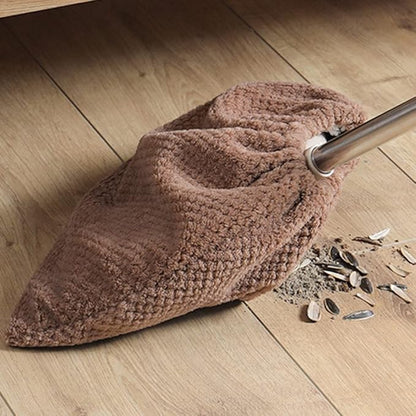 2PCS Reusable Floor Cleaning Cloth Broom Replacement Cloth Cotton Mop Pad Lazy Broom Cover Washable Duster Mopping Refills for Wet & Dry Floor Cleaning(Random Color)