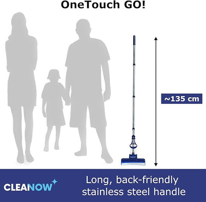 OneTouch GO! Floor Cleaner - Floor Mop with Wringing Function - Sponge Mop for Cleaning Floors - PVA Sponge and Stainless Steel Handle