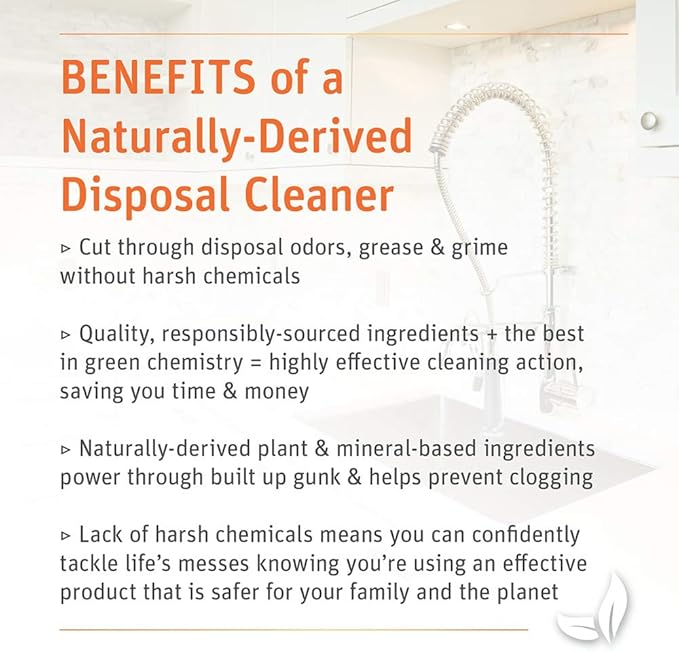 Grab Green Garbage Disposal Freshener and Cleaner Pods, 48 Count, Tangerine Lemongrass Scent, Plant and Mineral Based, Removes Odors, Loosens Grime, Prevents Clogging