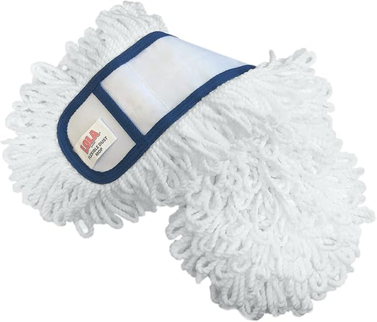 LOLA Products 360 Degree Flexible 18" Dust Mop Replacement Head, Fine Fiber Machine Washable Dust Mop Head Attracts Dust & Dirt Like a Magnet, 1 Count