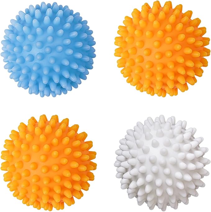 Laundry drying balls (reusable) - environmentally friendly fabric softener alternatives for softening and anti wrinkle laundry with fluff