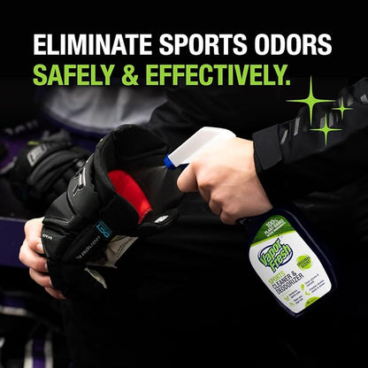 Sports Cleaner and Deodorizer - Sports Gear Odor Eliminator, Boxing Glove Deodorizer, Gym Equipment Spray, Natural and Plant Based, 16 Fl Oz (12-Pack)
