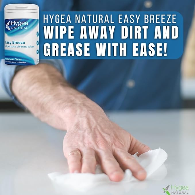 EasyBreeze All Purpose Cleaning Wipes - Biodegradable Bamboo Wipes for Multi-surface Cleaning - Environmentally Friendly Formula - Luxurious Clean Scented (4 Packs of 50 Wipes Each)