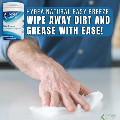 EasyBreeze All Purpose Cleaning Wipes - Biodegradable Bamboo Wipes for Multi-surface Cleaning - Environmentally Friendly Formula - Luxurious Clean Scented (4 Packs of 50 Wipes Each)