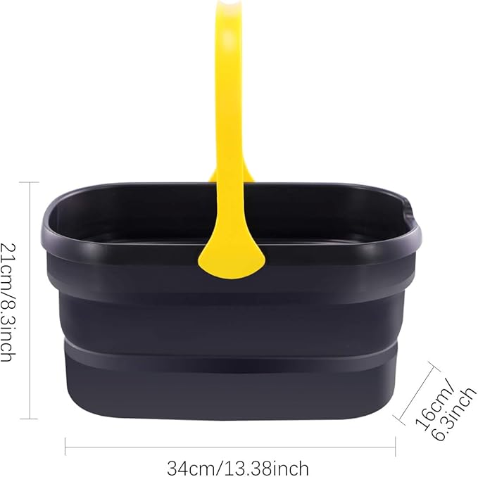 Yocada Collapsible Plastic Bucket Mop Bucket 10L (2.6Gallon) Cleaning Washing Basket for Sponge&Flat&Cotton Mop Cleaning Washing