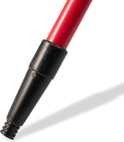 SPARTA 4022005 Spectrum Fiberglass Broom Handle, Mop Handle, Replacement Handle With Acme Threaded Tip For Commercial Cleaning, 60 Inches, Red