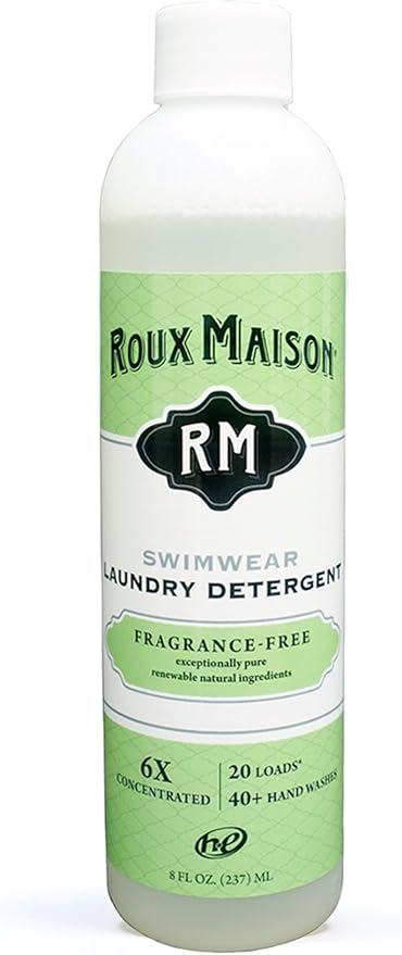 Laundry Detergent with High Efficiency (HE) All Purpose Formula, All Natural Laundry Soap, Up to 40 Machine Loads or 80+ Hand Washes, Swimwear Fragrance Free 8oz
