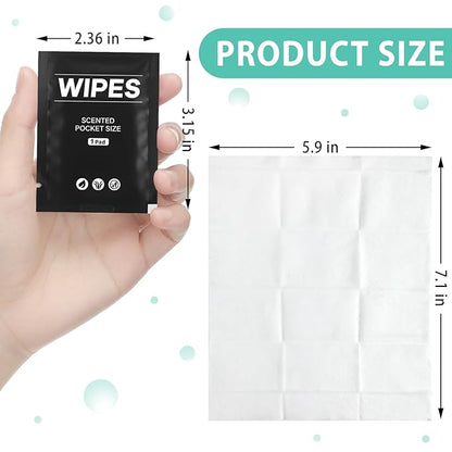 400 Pcs Butt Wet Wipes for Women Individually Wrapped Wipes for Women Man Travel Hand Face Body Cleaning Adults Bathroom Toilet Daily Use(Black)