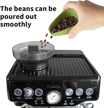 5 Pack Professional Silicone Coffee Bean Dosing Cup, Spray Bottle, WDT Espresso Coffee Stirrer Tool, Bean Spoon, Cleaning Brush，Coffee Bar Accessories for Static Reduction (Green)