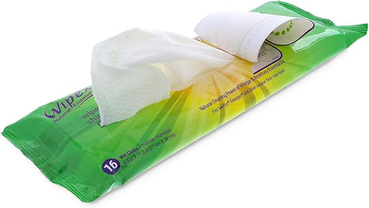 Wipex Wet Floor Wipes - Natural Wet Mop Pads Fit Swiffer Sweeper Mop - Rosemary Essential Oil & Vinegar & Plant-Based Textured Cloth Trap Absorb Dirt, Floor Cleaner Pads, 16 Count (Pack of 3)