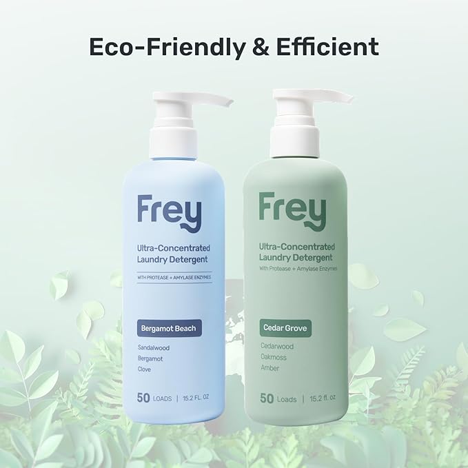 Liquid Laundry Detergent – 50 Loads | Ultra Concentrated, Natural, Eco-Friendly Formula | Scent: Sandalwood & Cedarwood | Gentle on Clothes | Vegan & Cruelty-Free | 2-Pack