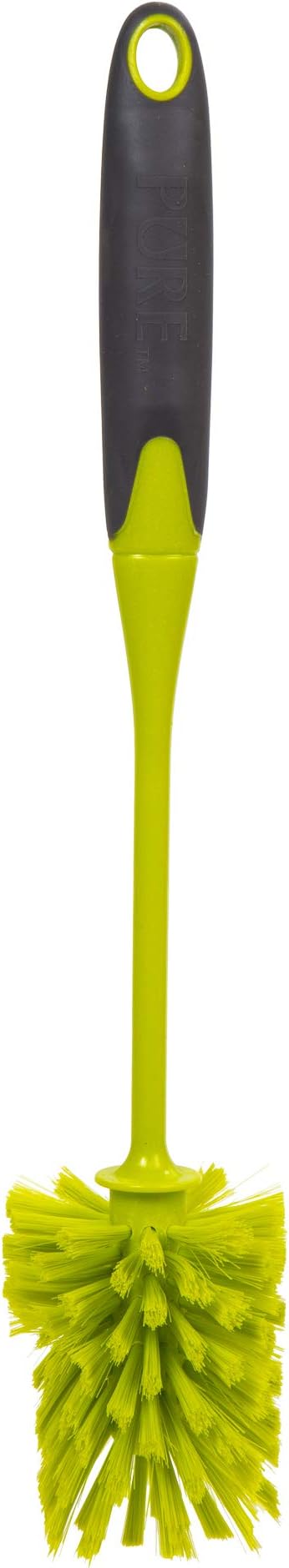 PURE Deluxe Bottle Cleaning Brush, 12 x 5 inches, Lime Green
