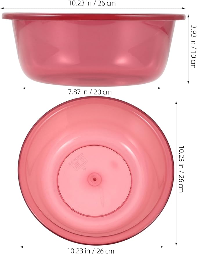 Round Plastic Wash Basin: 2pcs Stackable Camping Dishpan Vegetable Fruit Dish Tub Foot Soak Tub Laundry Hand Wash Bucket Dish Pans for Washing Storage Cleaning Supplies