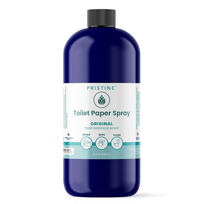 Toilet Paper Spray - As Seen on Shark Tank, More Natural Personal Cleansing Wipes & Flushable Wet Wipes Alternative, Spray Toilet Paper to Create Flushable Wipe, Original, 32 fl oz Refill