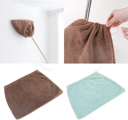 2PCS Reusable Floor Cleaning Cloth Broom Replacement Cloth Cotton Mop Pad Lazy Broom Cover Washable Duster Mopping Refills for Wet & Dry Floor Cleaning(Random Color)