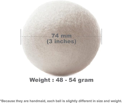 Wooland Wholesale Bulk Laundry XL Premium Wool Dryer Balls - 100% New Zealand Organic Wool Natural Fabric Softener for Sensitive Skin, Babies (300 Count)