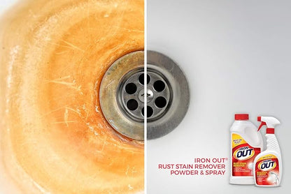 Iron Out Rust Stain Remover Automatic Toilet Bowl Cleaner Tablets and Powerful Gel Spray