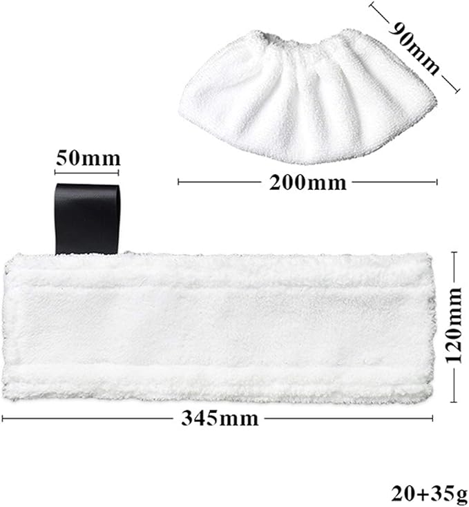 Steam Mop Replacement Pads Compatible for Karcher SC Steam Cleaner Microfiber Mop Cloth Steam Pocket Mop Pads Set for SC Floor Nozzle SC2 SC3 SC4 SC5(6 Mop Cloth)
