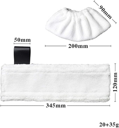 Steam Mop Replacement Pads Compatible for Karcher SC Steam Cleaner Microfiber Mop Cloth Steam Pocket Mop Pads Set for SC Floor Nozzle SC2 SC3 SC4 SC5(6 Mop Cloth)