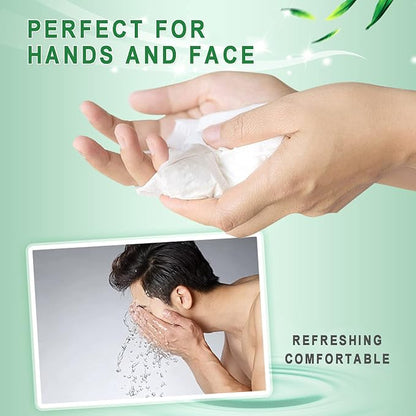 200 pcs Tea Wet Wipes Individually Wrapped, Disposable Skin Cleansing Wipes, Individual Wrapped, Safe, Convenient, Lightweight, Aloe Vera for Butt, Hands, Face Cleaning, Ideal for Daily Use