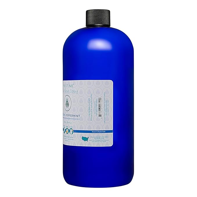 Toilet Paper Spray - As Seen on Shark Tank, More Natural Personal Cleansing Wipes & Flushable Wet Wipes Alternative, Cooling Peppermint, 32 fl oz Refill