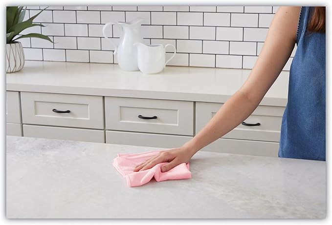Boardwalk 2164040 16 in. x 16 in. Microfiber Cleaning Cloths - Pink (24/Pack)