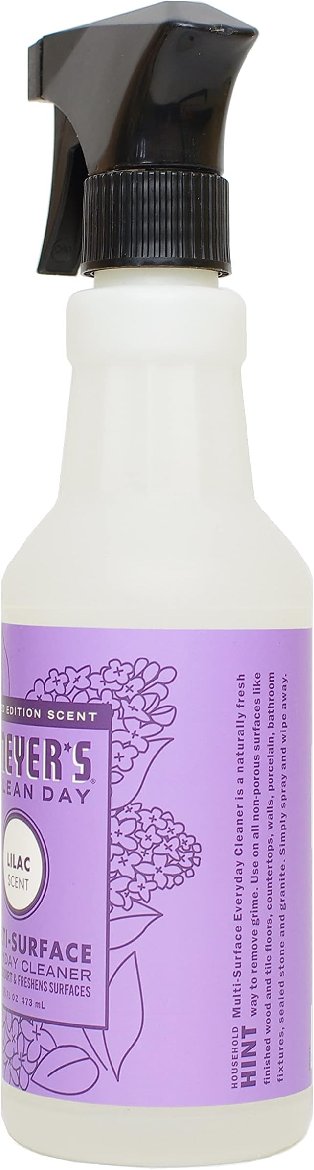 MRS. MEYER'S CLEAN DAY Multi-Surface Everyday Cleaner, Limited Edition Lilac Scent, Removes Dirt & Freshens Surfaces, 16 FL OZ Spray Bottle (Pack of 6)