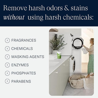 EnviroKlenz Unscented Powder Laundry Detergent, 20 Loads | Removes Odors and Stains | Hypoallergenic and Gentle on Skin | Non-Toxic & Fragrance-Free | Patented Odor Fighting Technology