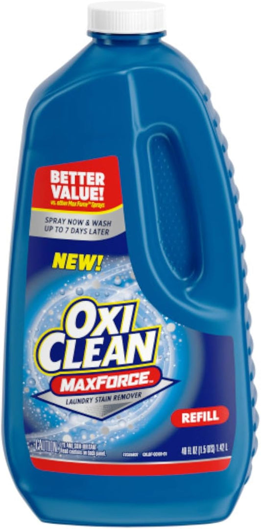 OxiClean Max Force Laundry Stain Fighter Refill, 48 fl oz (Pack of 2)