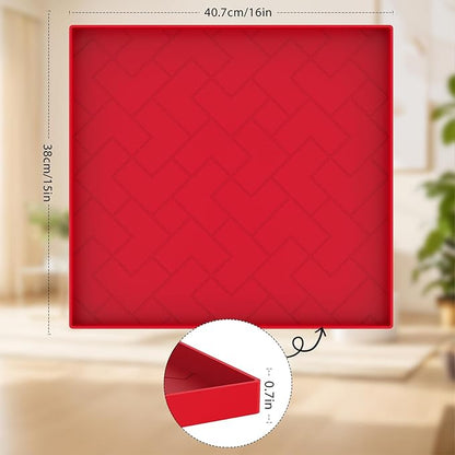 Vacuum Cleaner Silicone Mat,16''x15''x0.7'',vacuum cleaner accessories Silicone Mat Compatible with Shark,Bissell,Eureka,Dyson,Oreck, and more.Protects floors from scratches stains and water drips