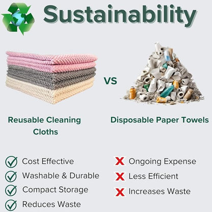 Microfiber Cleaning Cloth All-Purpose Microfiber Towels - 12 x 12 - Micro Fiber Cleaning Rags for House, Kitchen, Dust Rags for Dusting Furniture, Housekeeping, Car Drying Towel