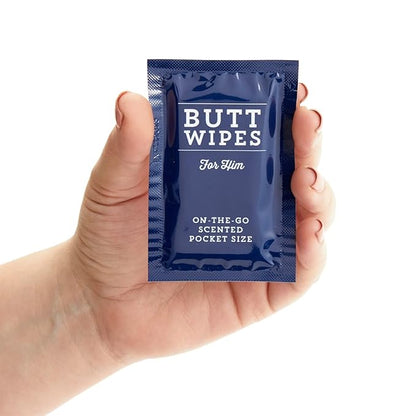 BLUE PANDA 100 Pack Wet Travel Butt Wipes, Adult Flushable Wipes, Individually Wrapped for On-The-Go (Aloe Vera Scented), Blue