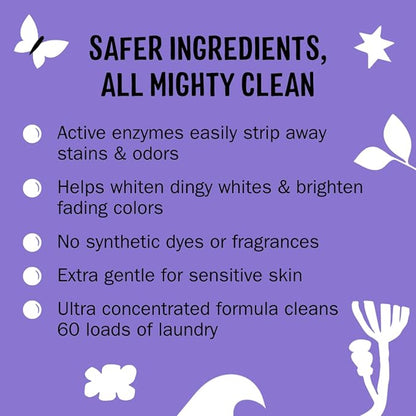 Molly's Suds Super Powder Detergent | Extra Strength Laundry Soap, Stain Fighting | Sensitive Skin | Simple, Effective Ingredients | Lavender, 120 Loads Total (2 Pack)