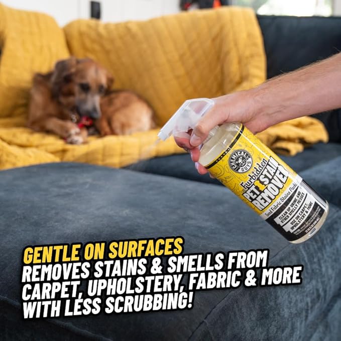 Chemical Guys Furbidden Pet Stain Remover For Car & Home, Carpet & Upholstery Cleaner, Eliminates Pet Odors & Stains From Urine & Vomit, Multi-Surface Pet Odor Neutralizer - From (32 Fl Oz)
