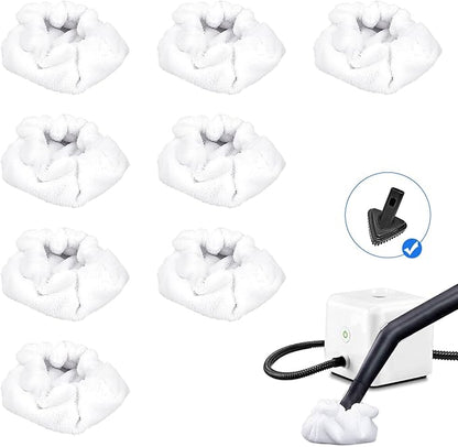 Pads Fit for Dupray Handheld Steam Cleaner: Small Bonnets Compatible with Dupray Triangular Brush Tool - Washable and Reusable Handheld Steamer Cloth Accessories (8 Packs)