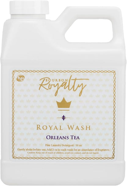 Royal Wash 16 Ounce High Efficiency Scented Fragranced Liquid Laundry Detergent, Orleans Tea