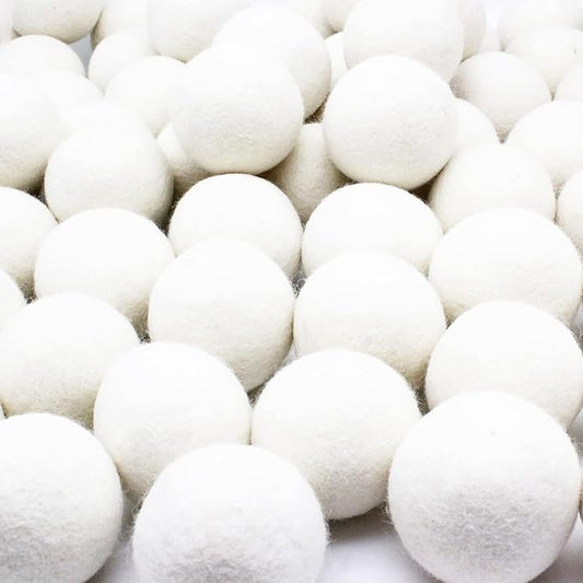 Wooland Wholesale Bulk Laundry XL Premium Wool Dryer Balls - 100% New Zealand Organic Wool Natural Fabric Softener for Sensitive Skin, Babies (100 Count)