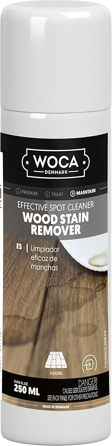 WOCA Denmark Wood Stain Remover for furniture, cabinets, floors and butcher block - 250ML.