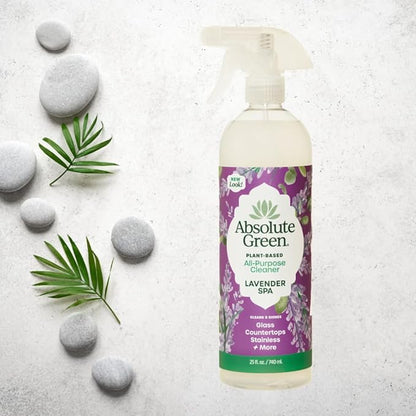 All Purpose Cleaner Spray, Non-Toxic, Kitchen, Bath, Countertop, Stainless, Safe around Kids + Pets, Natural Lavender Spa Scent, 25 oz (2 Pack)
