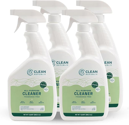 All-Purpose Cleaner, Daily Use Cleaning Spray for Kitchens, Bathrooms, and More, 32 Fluid Ounce Bottle, 4-Pack