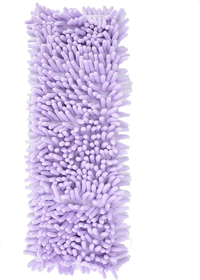 Microfiber Sweeper Mop Pads, Flat Mop Replacement Pads Reusable Dust Mop for Hardwood Floors (Purple)