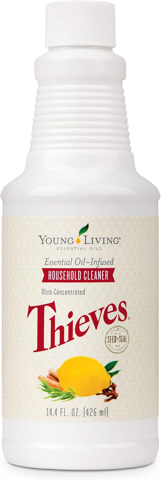 Thieves Household Cleaner | 14.4 oz | Plant-Based Multi-Surface Solution Infused with Essential Oils | Dilute for Floors, Carpets, Glass, Counters, Appliances, and General Home Cleaning