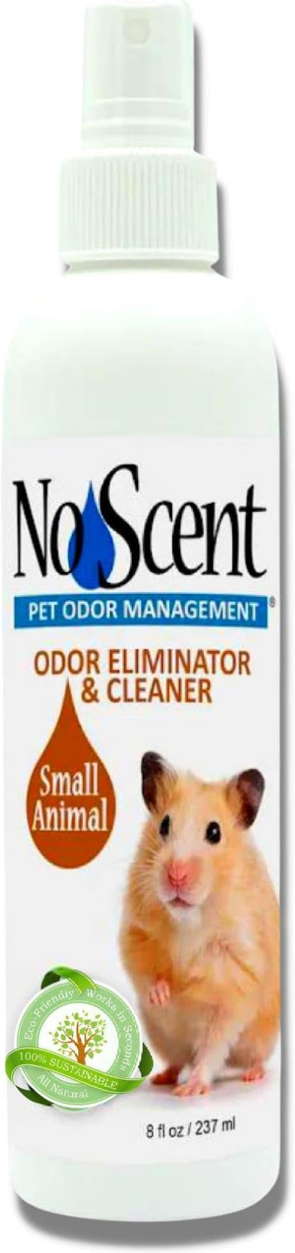 No Scent Small Animal Guinea Pig Cage Cleaner | Hamster & Rabbit Habitat Pet Odor Spray (8 Fl Oz / 237 mL)