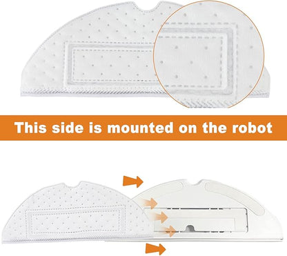 Disposable Mop Pads, 20pcs Wet Mop Pads, Fast Water Absorption, Easy Install, Compatible with Xiaomi Roborock S7, S7+, T7s, T7 Splus