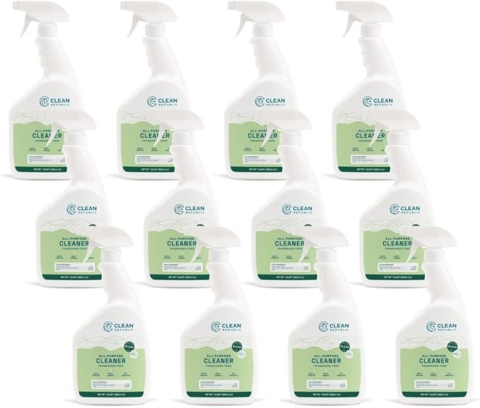 All-Purpose Cleaner, Daily Use Cleaning Spray for Kitchens, Bathrooms, and More, 32 Fluid Ounce Bottle, 12-Pack