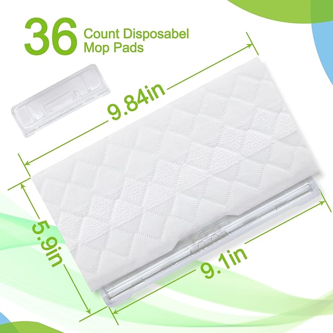 36 Pack Compatible with Shark Vacmop Replacement Pads, Disposable Hard Floor Vacuum and Mop Pad Refill for Shark Vacmop VM252, VM250, VM200